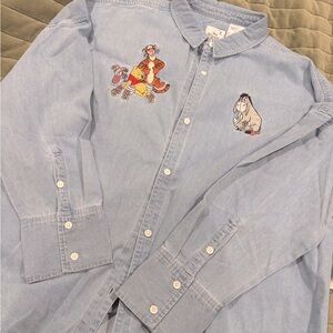 Disney Denim Shirt with Winnie the Pooh Embroidery